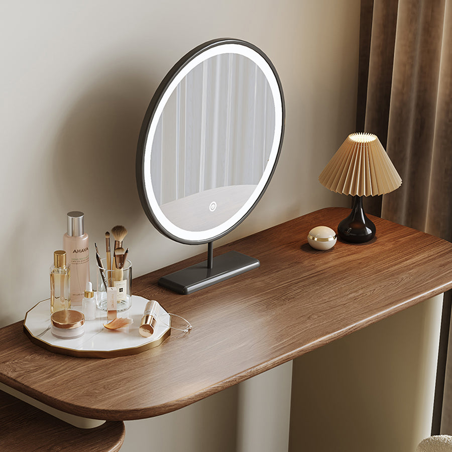 Jackson Dressing Table With Chest Of Drawers & Round Mirror, Solid Wood product image 11