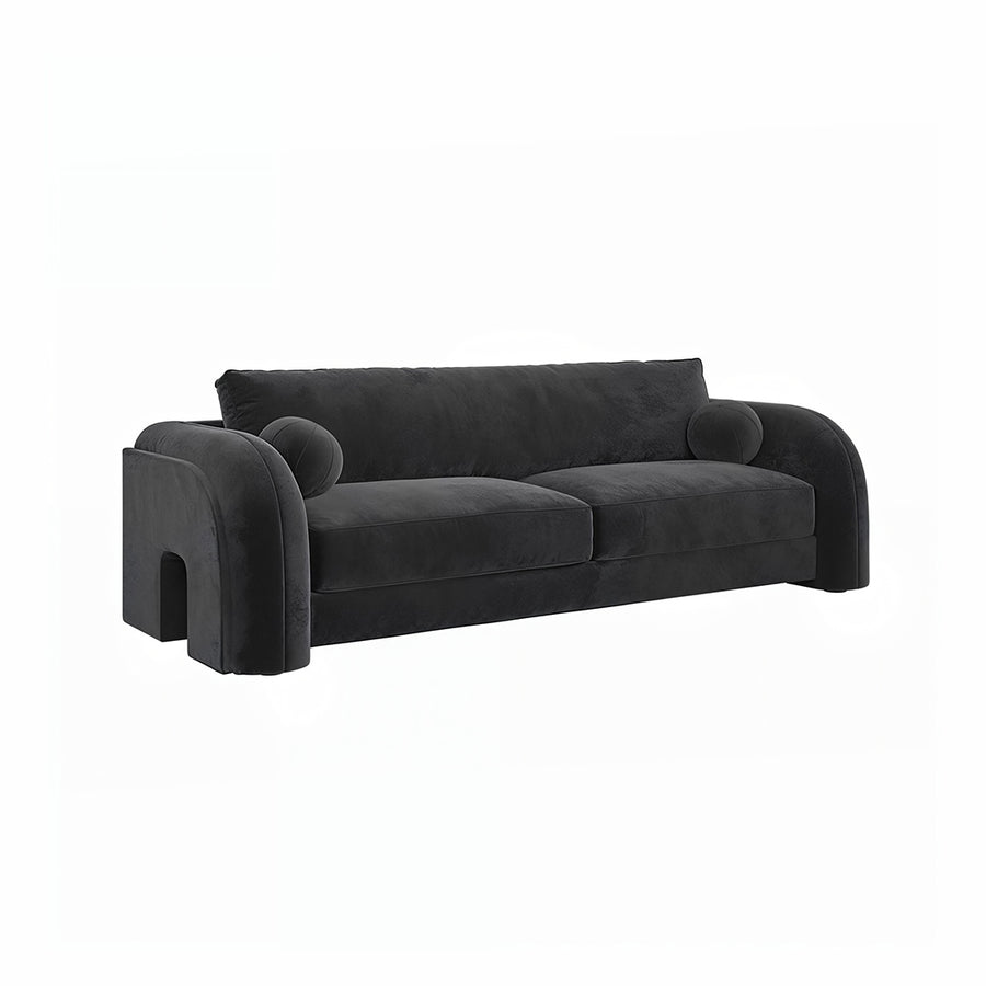 Afolabi Curved Two Seater Sofa, Velvet product image 8