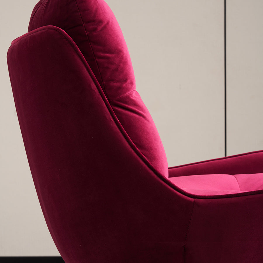 Bonnet Swivel Lounge Chair With Ottoman detail view for accent chair UK