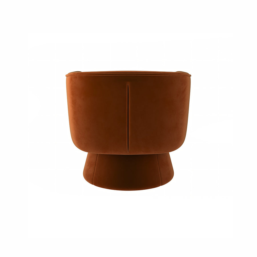 Tavares Swivel Armchair, Lounge Chair, Velvet detail view for accent chair UK