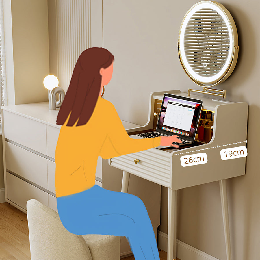Thiago Narrow Mini Dressing Table For Small Corner product image 7