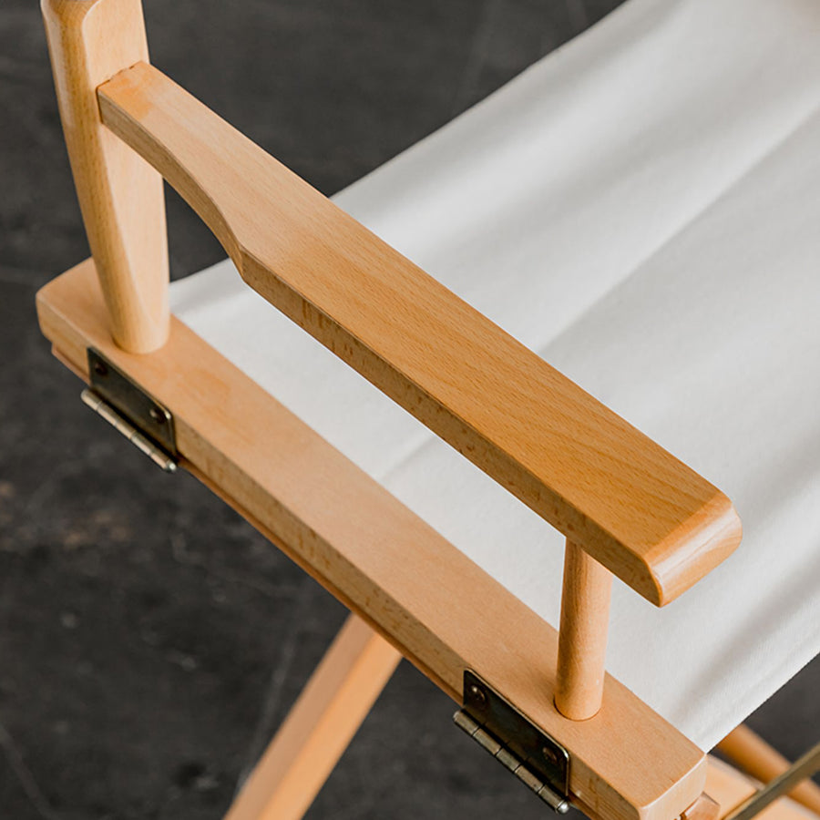 Rivas Foldable Bar Stool, Canvas detail view for accent chair UK