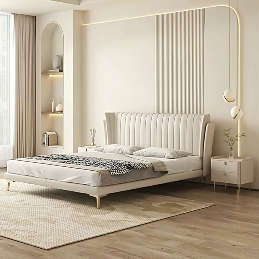 Aisha Floating Bed, King Size, ,Super King Size, No Storage detail view for modern furniture UK