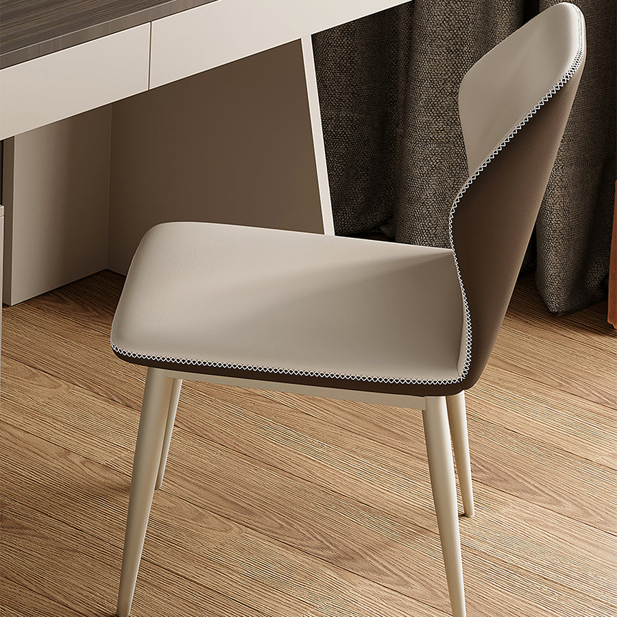 Dmitri Small Office Desk With Chest Of Drawers, Wood detail view for wooden office desk UK