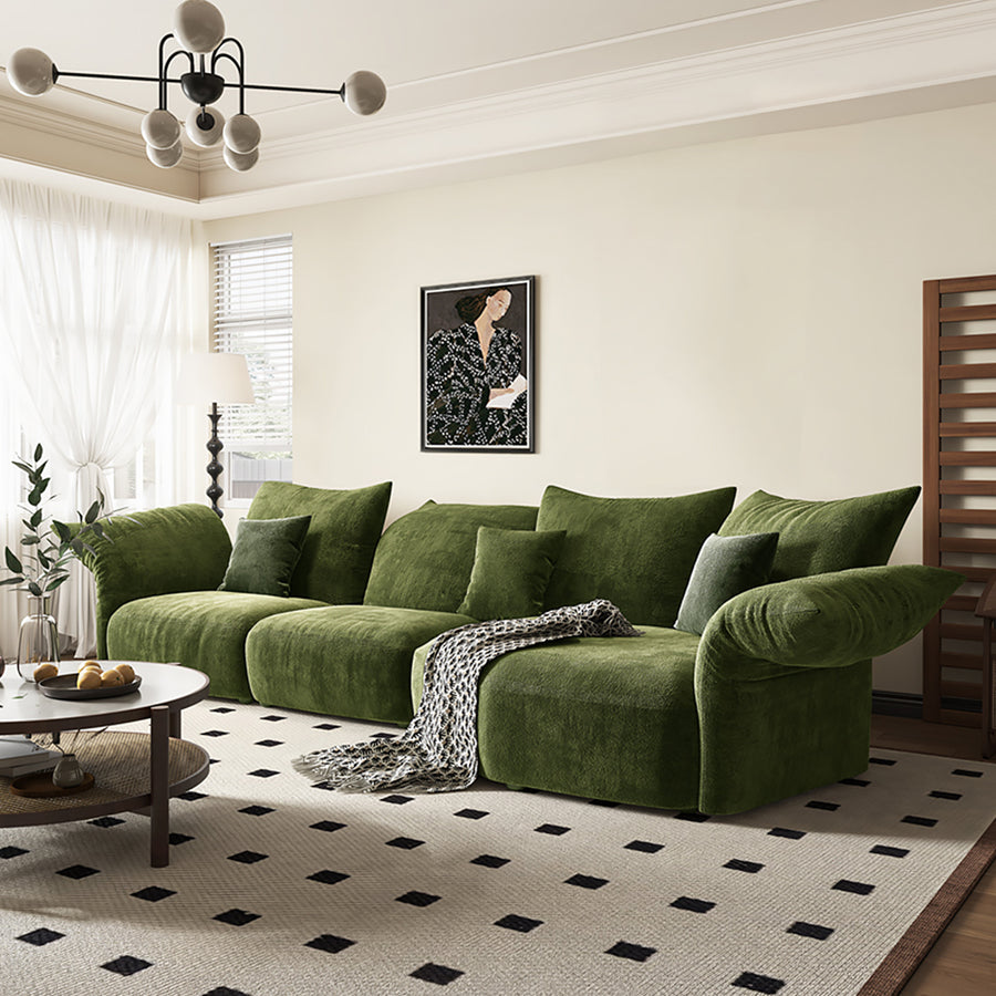 Berisha Petal Three Seater Corner Sofa front view as a corner sofa UK