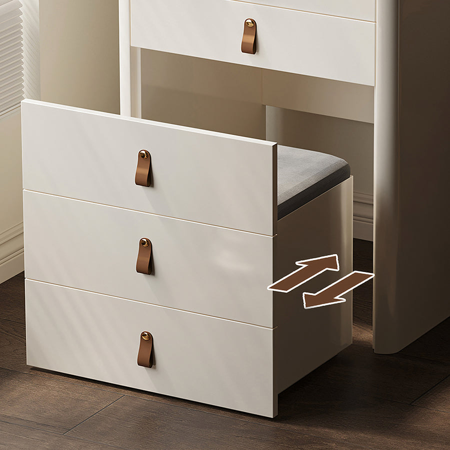 Flores Small Dressing Table With LED Mirror & Chair, Off White product image 8