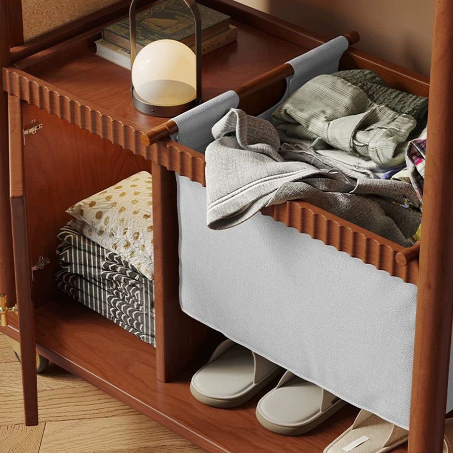 Grace Wardrobe, Cloth Rack, With Mirror
