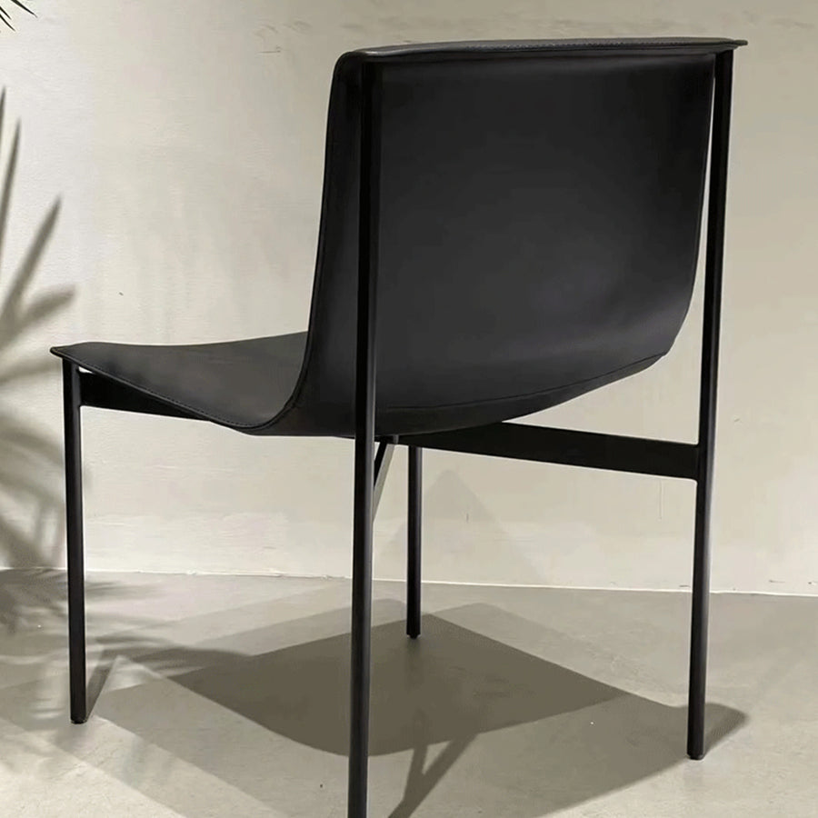 Choi Dining Chair With Armrest, Leather
