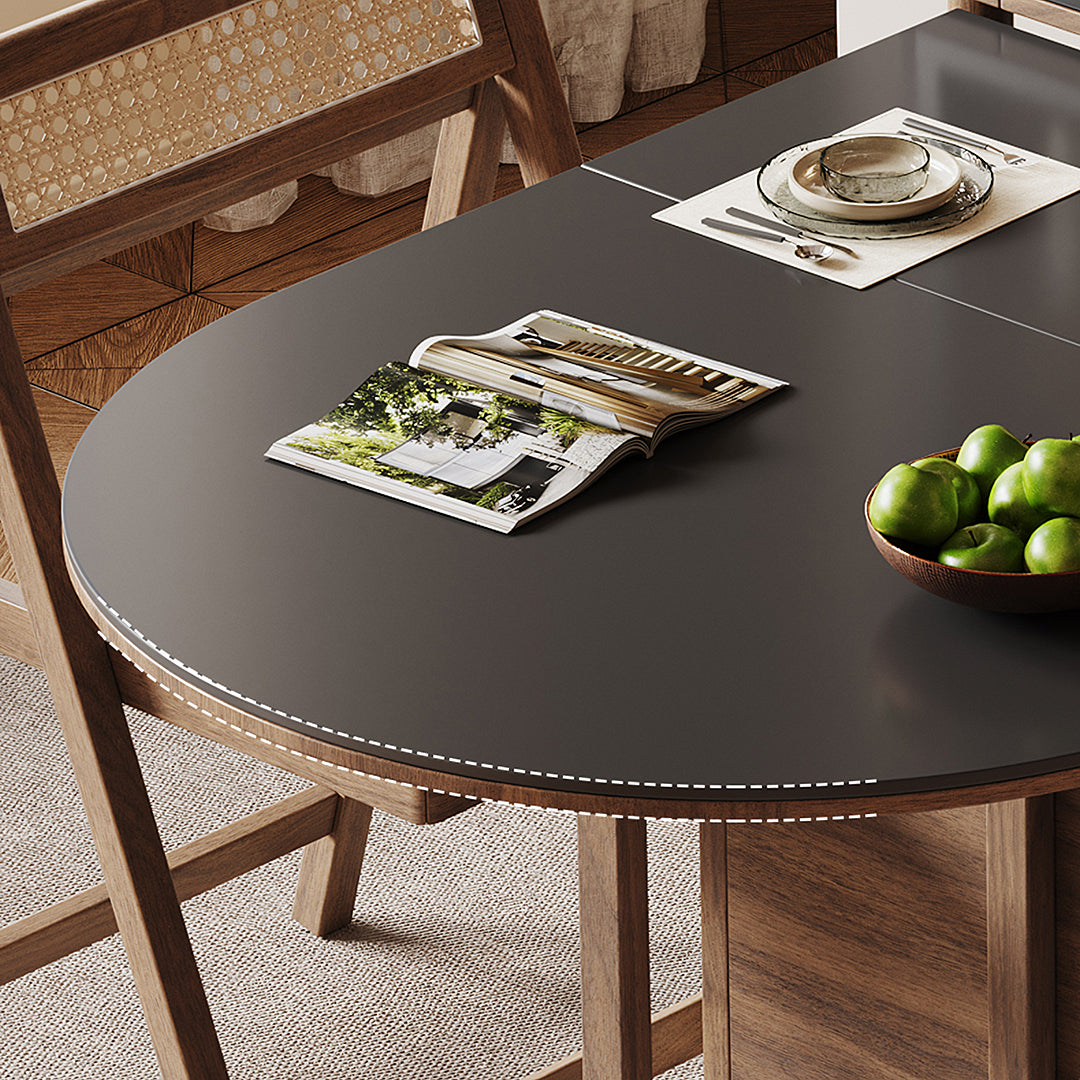 Reddy Fold Away Dining Table With Sideboard, Walnut