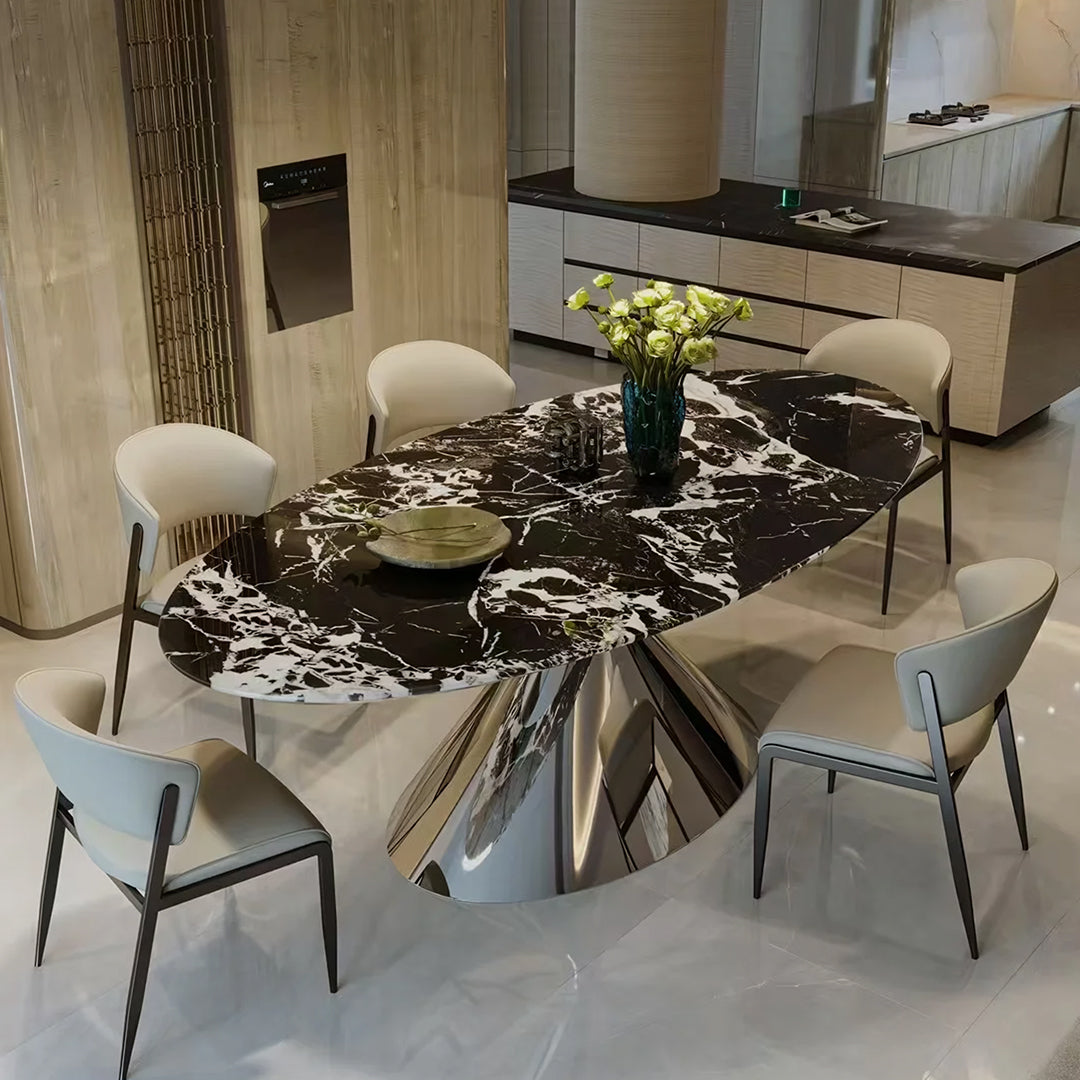 Pires Oval Dining Table, Sintered Stone