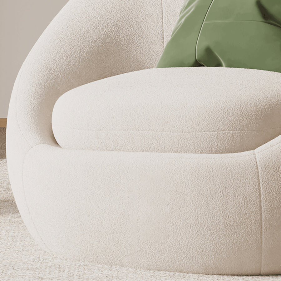 Watanabe Round Lounge Chair, Green Or White in a modern UK home