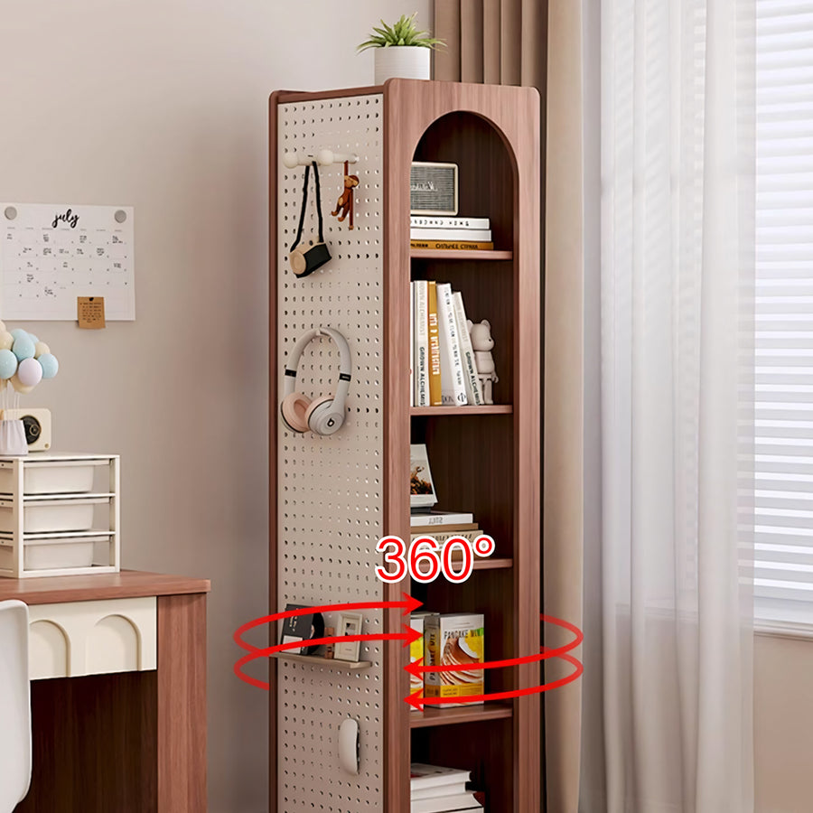 Correa Rotating Bookshelf, Freestanding Shelving Unit With Full Length Mirror in a modern UK home