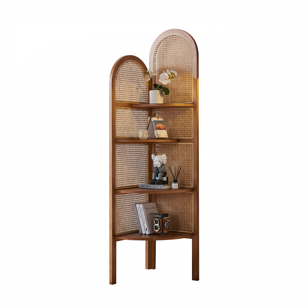 Vicente Triangle Bookshelf, Rattan