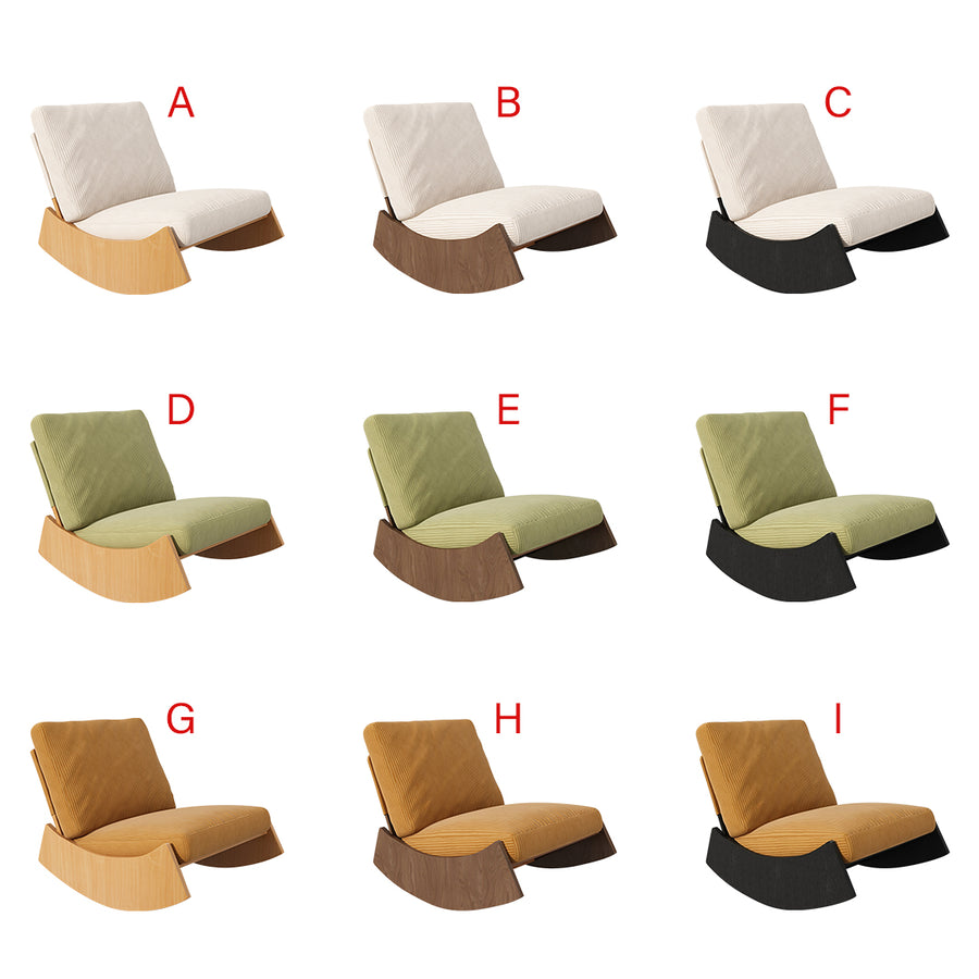 Anaya Rocking Chair, Corduroy & Wood in a modern UK home