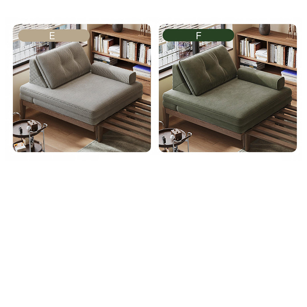 Ranjan Single Sofa Bed, Small 2 Seater Sofa Bed, Corduroy