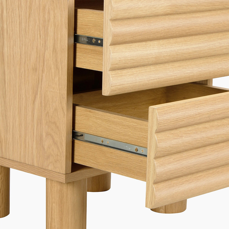DiGiovanni 2 Drawer Bedside Table, Wood styled for 2 drawer bedside wooden bedside table
