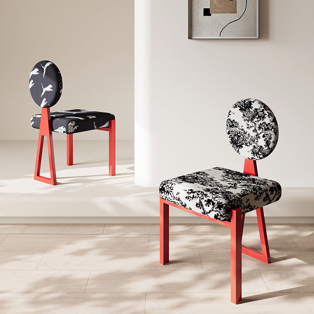 Adetokunbo Accent Dining Chair, Black & Red