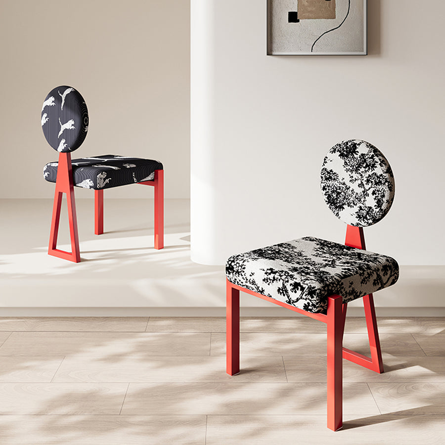 Adetokunbo Accent Dining Chair, Black & Red