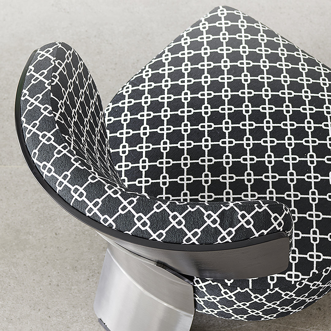 Nascimento Patterned Accent Chair, Black-Rit Concept-Rit Concept