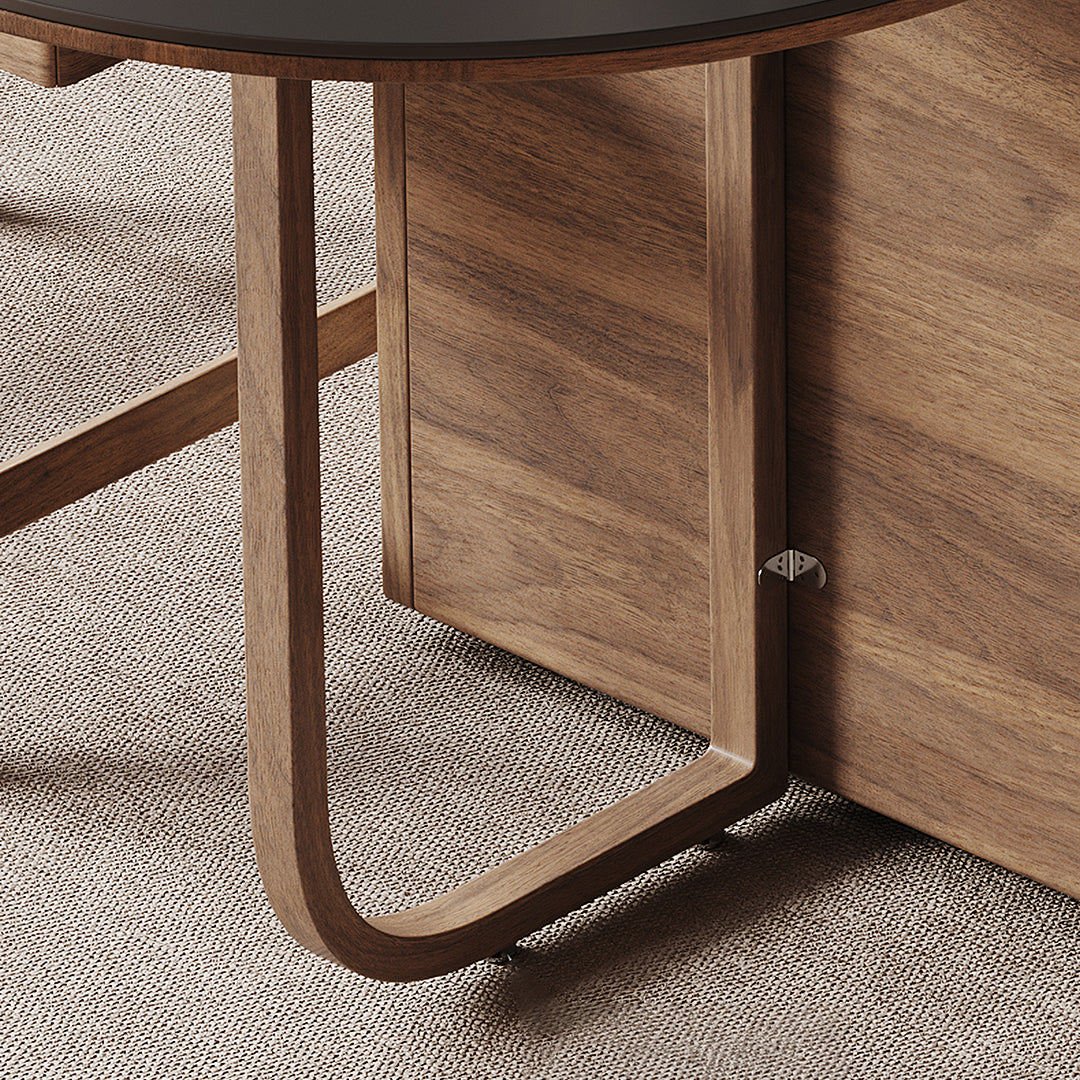 Reddy Fold Away Dining Table With Sideboard, Walnut