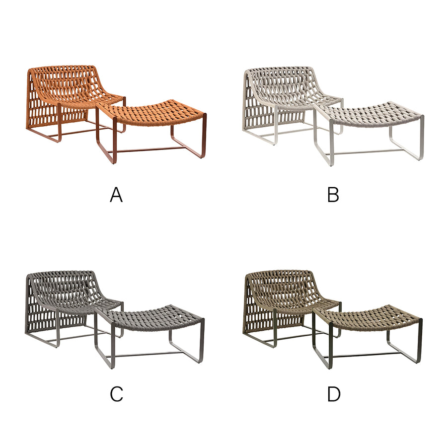 Figueroa Outdoor Lounge Chair With Footstool, Rattan (Clearance)