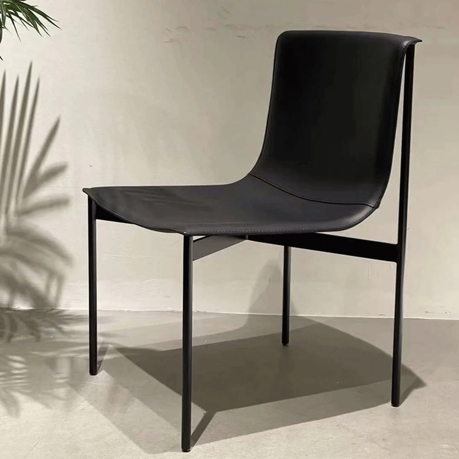 Choi Dining Chair With Armrest, Leather