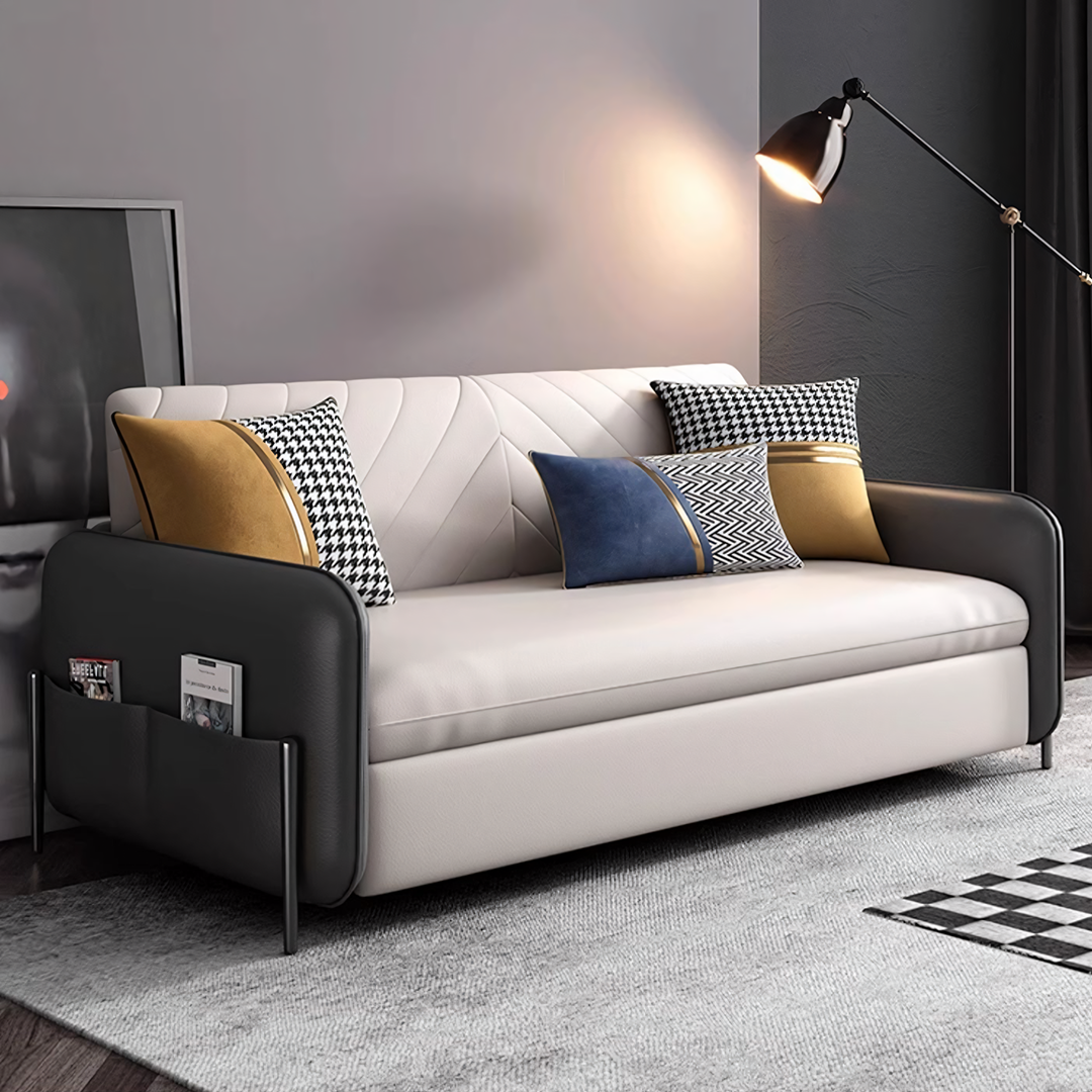 Meera Two / Three Sofa Bed with Storage, Suede-Ritconcept-Rit Concept