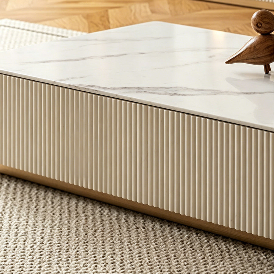 Abigail Rectangle Coffee Table, Sintered Stone - for living room