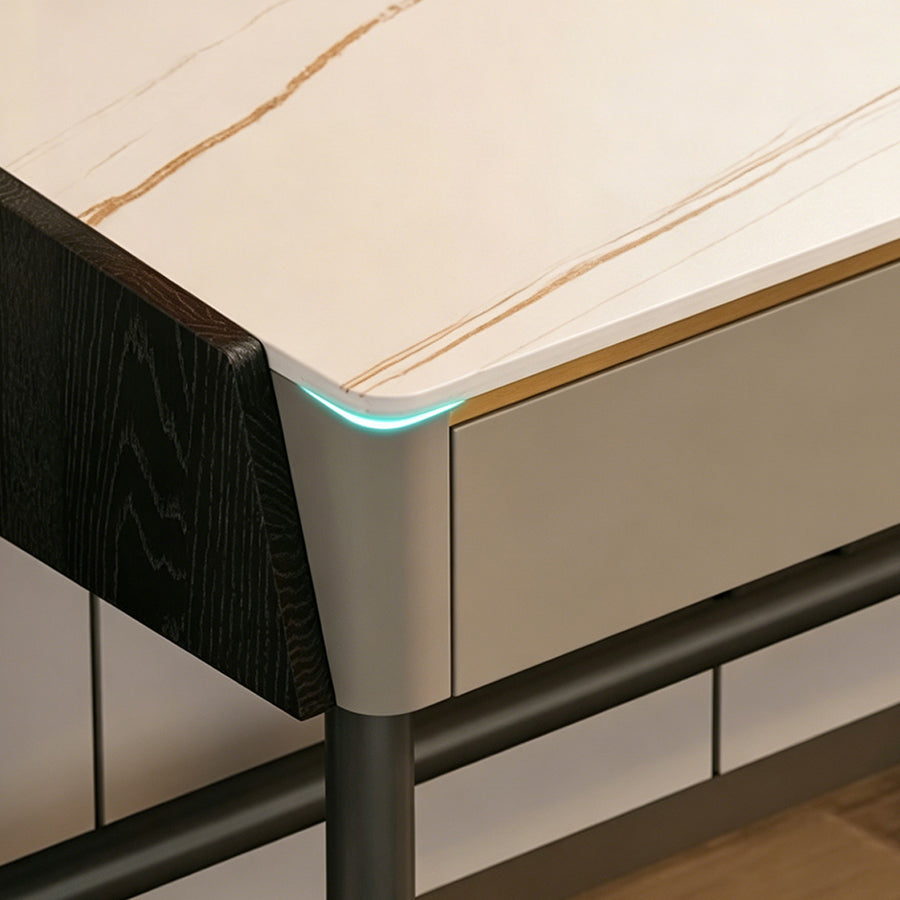 Abner Office Desk, Marble Effect