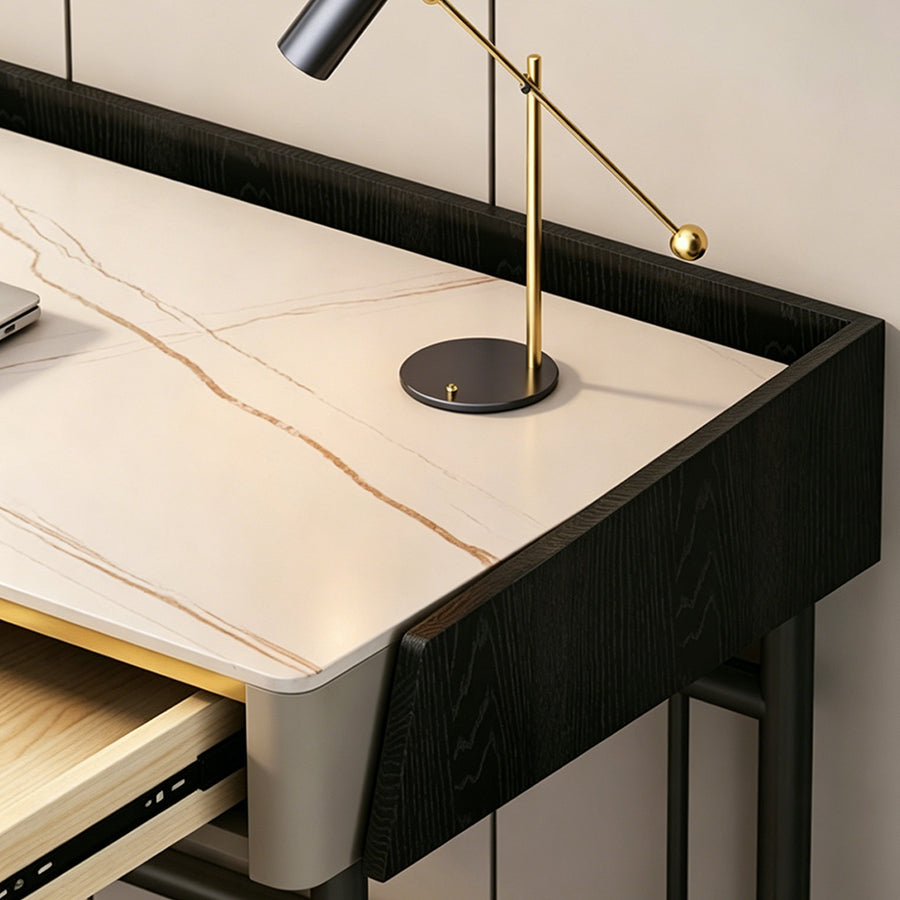 Abner Office Desk, Marble Effect