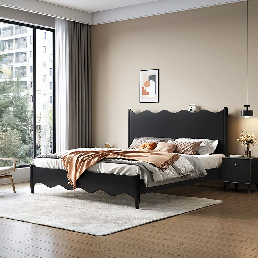 Agatha Queen Size / King Size / Super King Size Storage Bed, Black - black storage bed UK