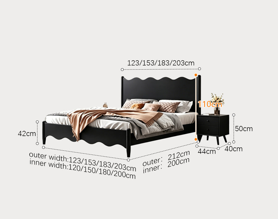 Agatha Queen Size / King Size / Super King Size Storage Bed, Black