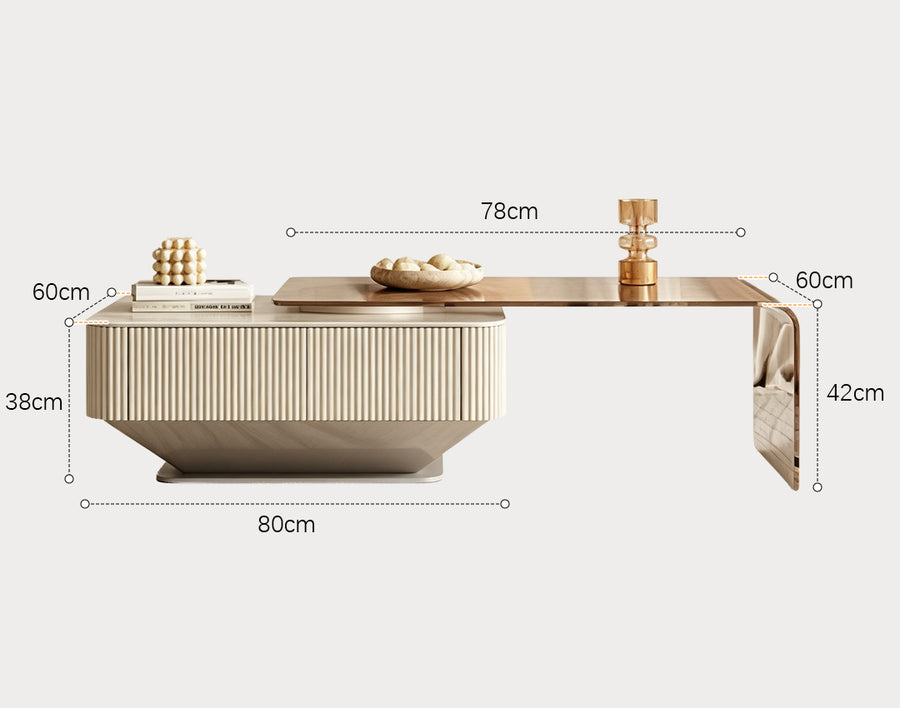 Alonso Coffee Table, Sintered Stone