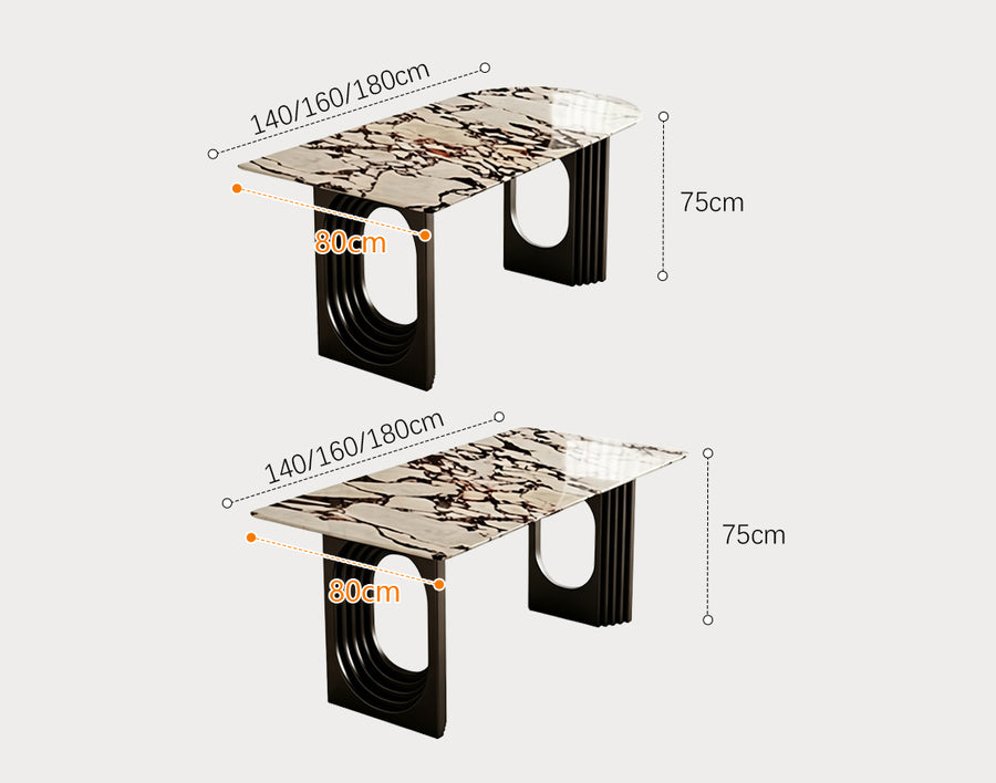 Amaris Dining Table front view as a dining table set