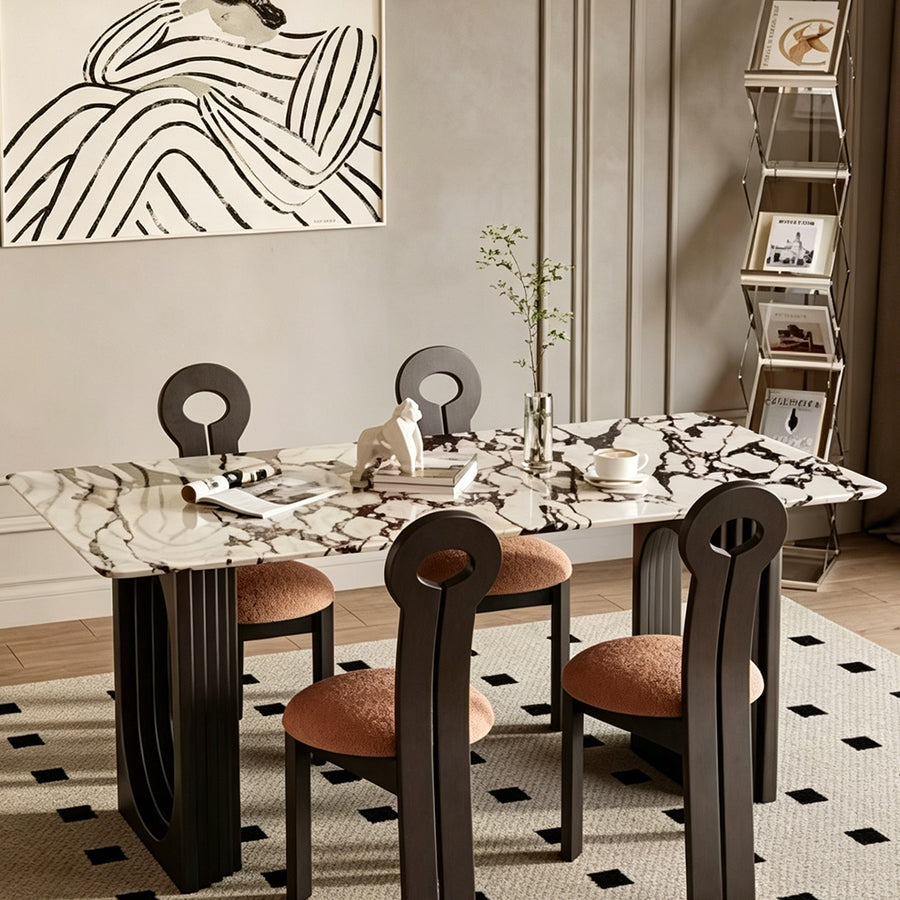 Amaris Dining Table detail showing table finish and proportions