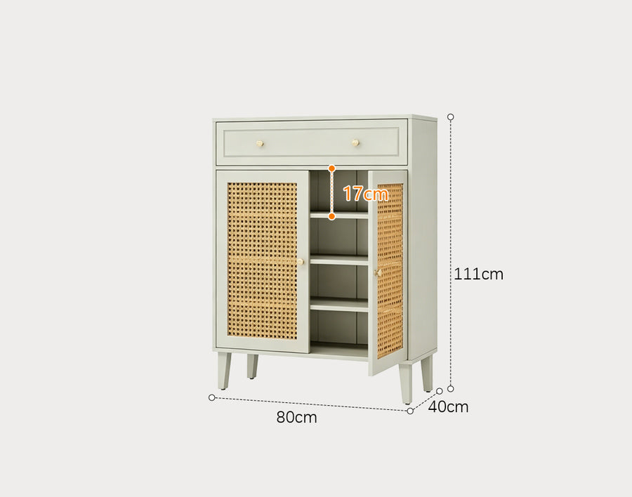Amelie Shoe Storage, Rattan Shoe Cabinet