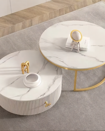 Anastasia Nesting Coffee Table, Sintered Stone