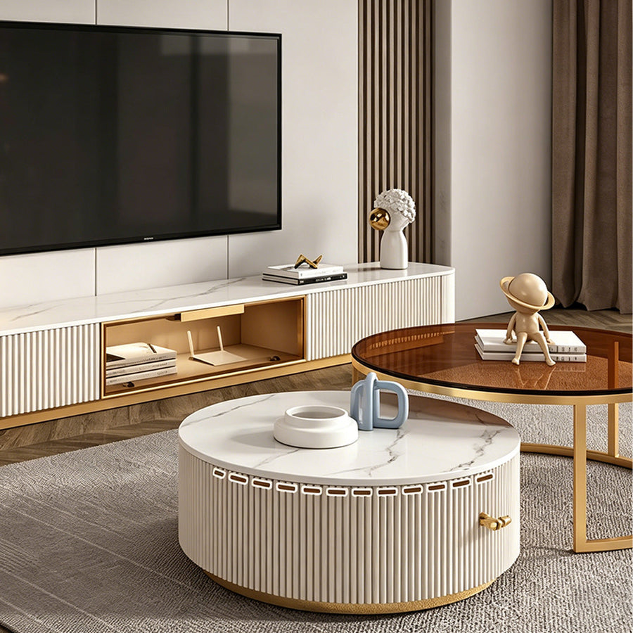 Anastasia Nesting Coffee Table, Glass - Rit Concept