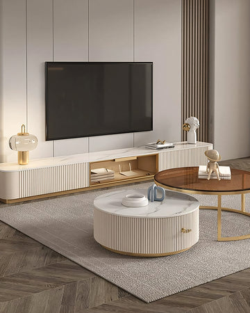 Anastasia TV Stand, Sintered Stone