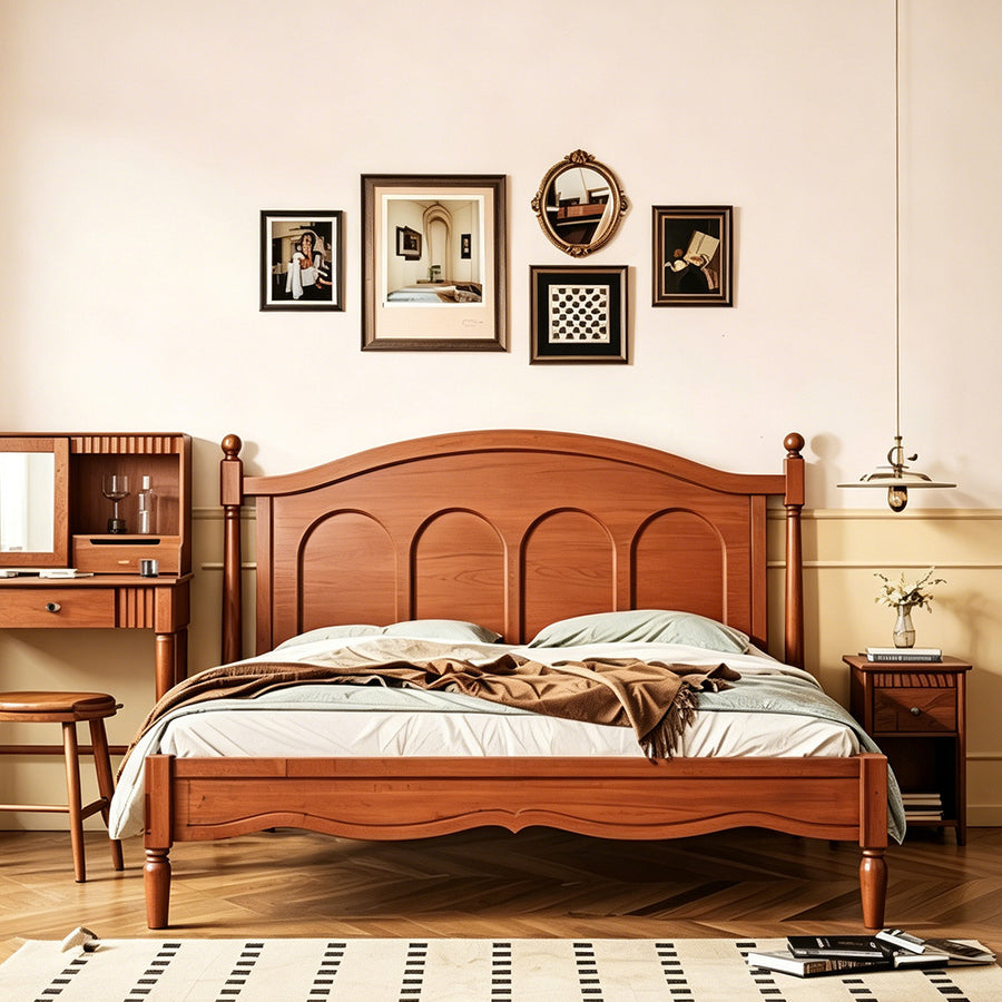 Ann Super King Size Bed, Wood