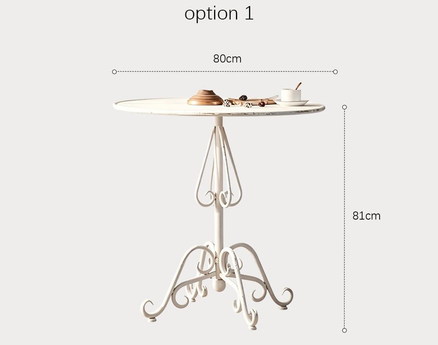 Antonia Outdoor Garden Dining Table Set, Iron styled for lounge chair