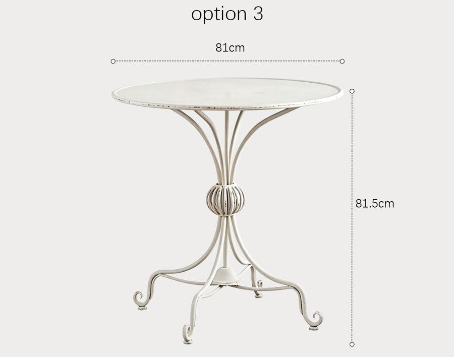Antonia Outdoor Garden Dining Table Set, Iron - lounge chair UK