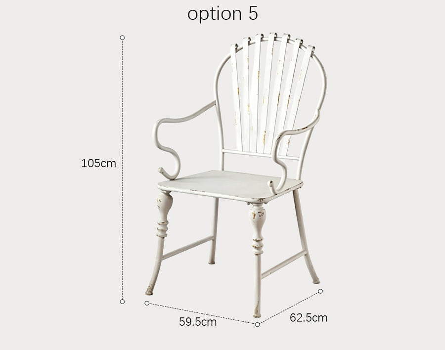 Antonia Outdoor Garden Dining Table Set, Iron styled for lounge chair UK