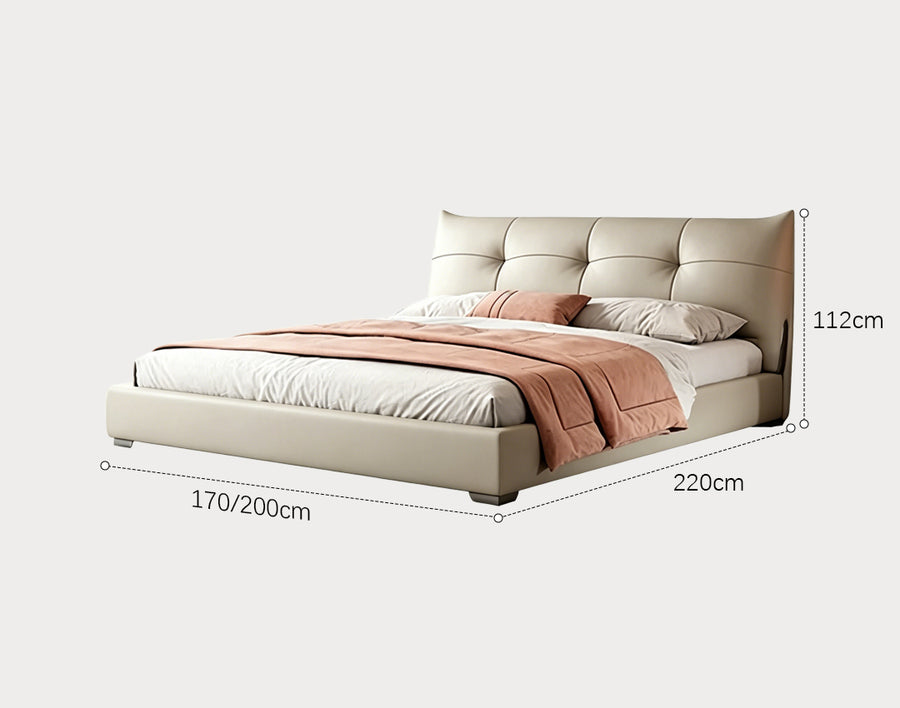 Arjun King Size Superking Size Bed, Leather