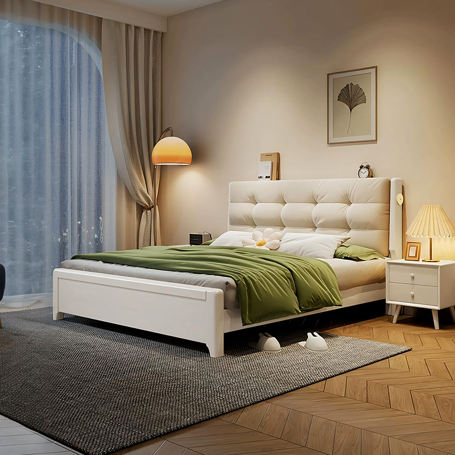 Arlene Wood King Size / Super King Size Storage Bed - wooden storage bed UK
