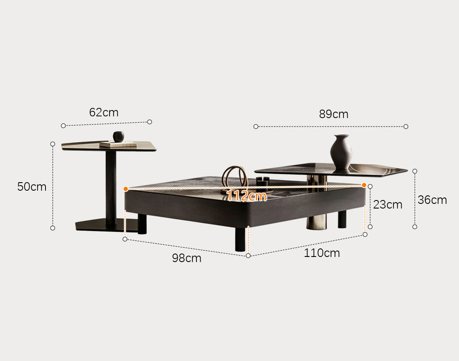 Arya Nesting Coffee table, Black