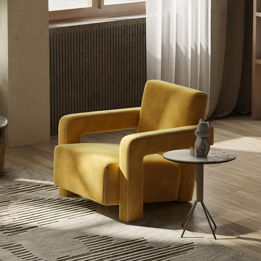 Aspasia Armchair, Yellow - accent chair UK