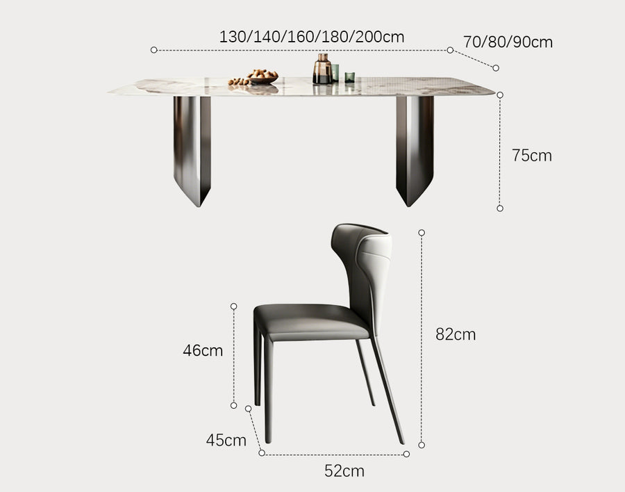 Astrid Dining Table front view as a modern dining table