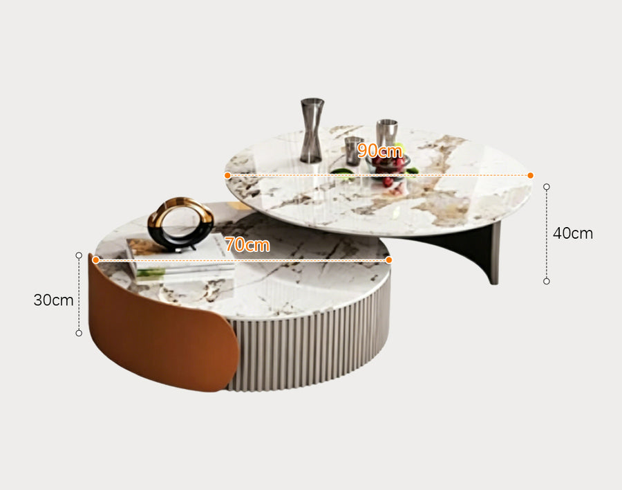Audrey Nesting Coffee Table, Sintered Stone