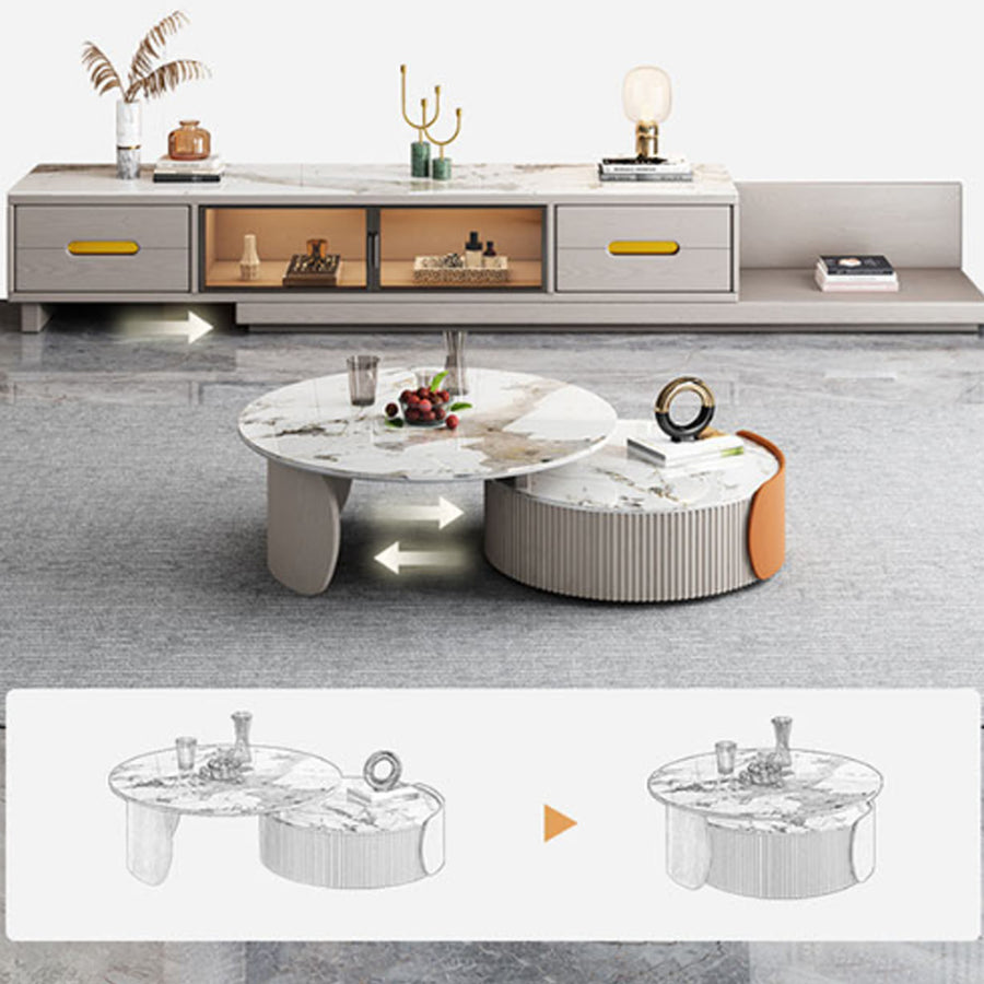 Audrey Nesting Coffee Table, Sintered Stone